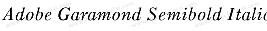 Adobe Garamond Semibold Italic Oldstyle Figures字体转换